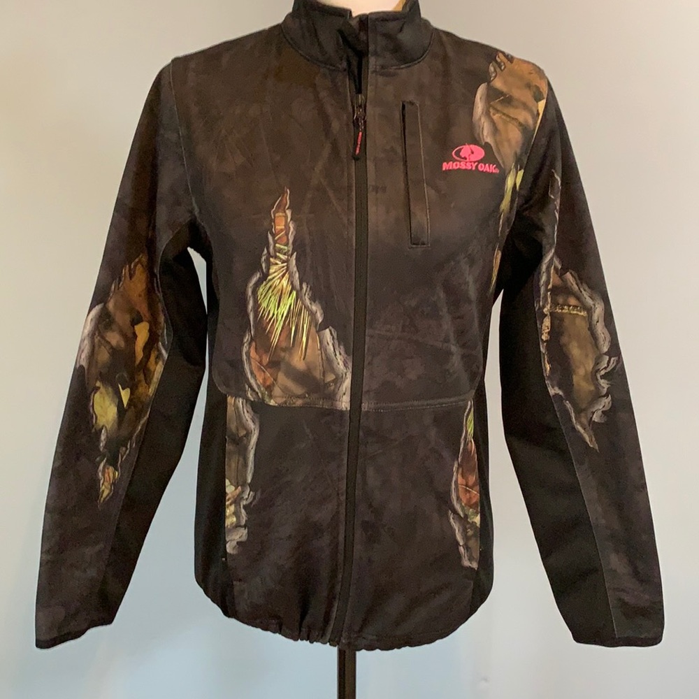 Mossy Oak Black and Brown Bomber Jacket